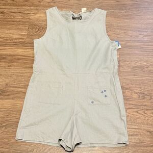 NWT Disney Junk Food Clothing Sleeveless Gray Jumpsuit Romper Size Large